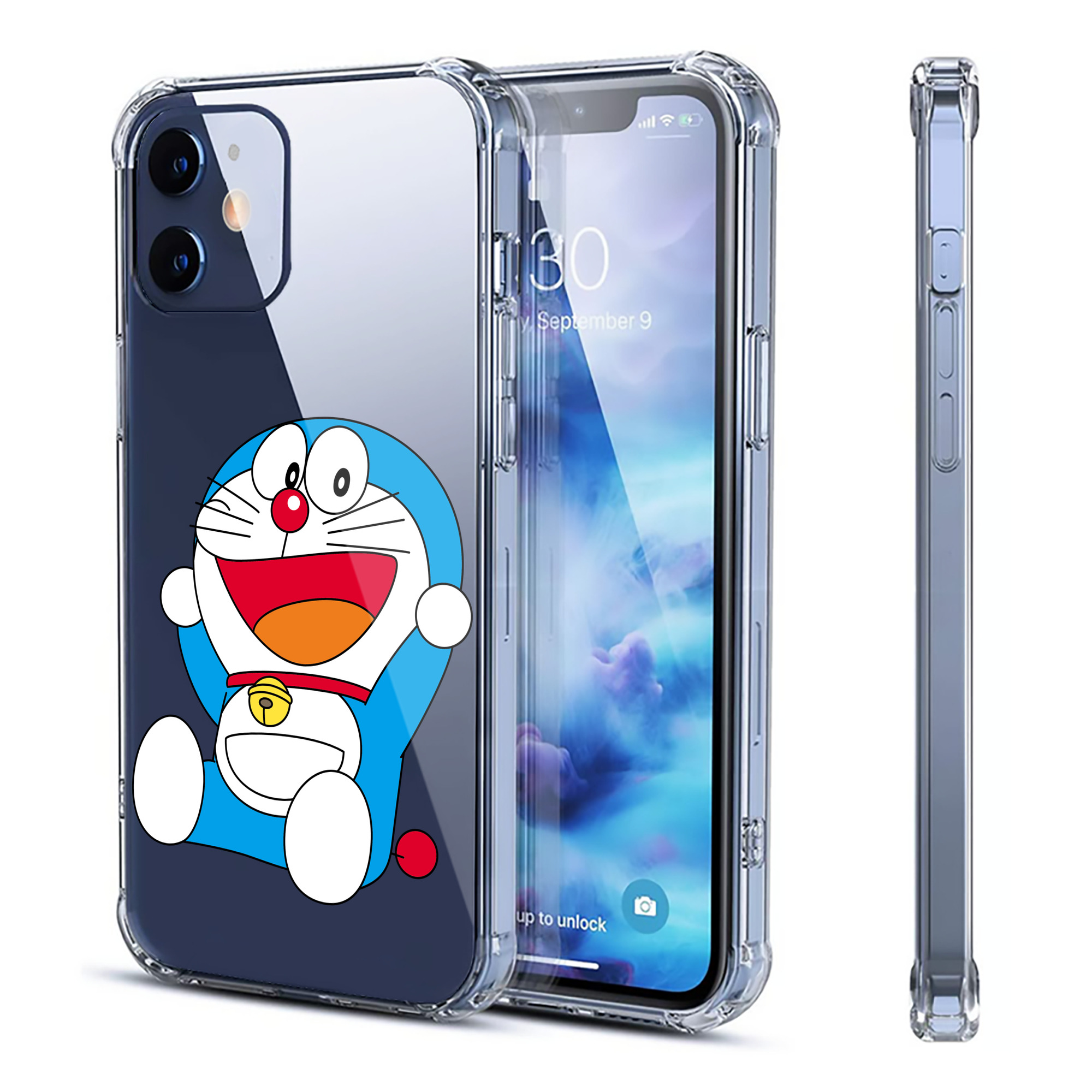 （画像用） ドラえもん Doraemon 【iPhone 12シリーズ対応】透明スマホケース（クリアソフトケース）